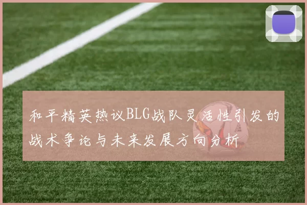 和平精英热议BLG战队灵活性引发的战术争论与未来发展方向分析